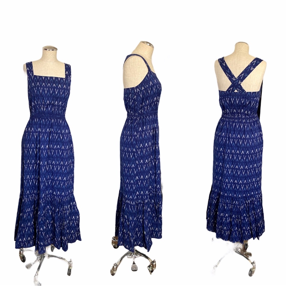 New! J. CREW•batik cotton maxi tiered sundress 2